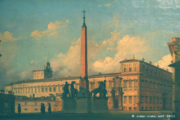 Ippolito Caffi,Piazza di Monte Cavallo au Quirinale (1847)